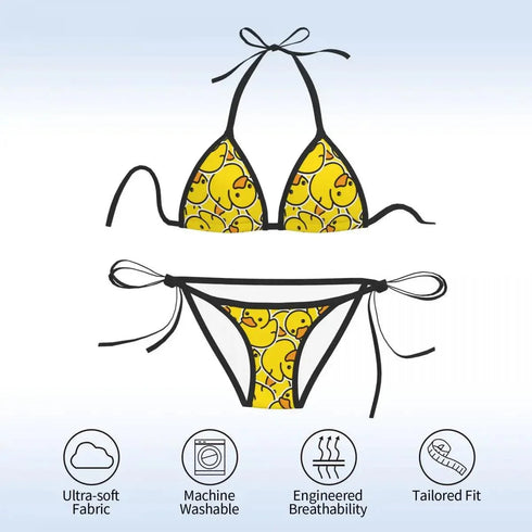 Yellow Ducky Bikini Set - MiamiTeenyWeenyBikini.Com
