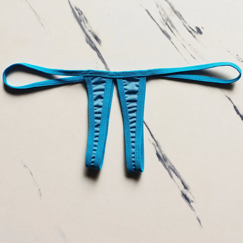 Sexy Low-Waist Open-Crotch Thong Bikini - MiamiTeenyWeenyBikini.Com