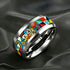 Starry Sky Stainless Steel Double Bevel Ring - MiamiTeenyWeenyBikini.Com
