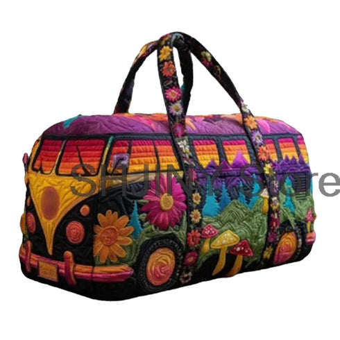 Men's 2026 Camping Trailer Quilted Duffle Bag – Unisex Weekender & Travel Handbag - MiamiTeenyWeenyBikini.Com.