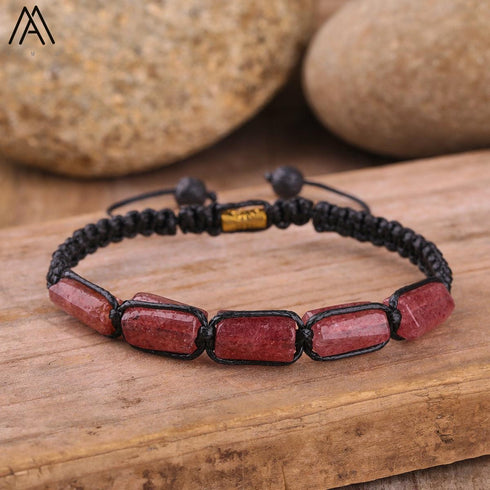 Natural Tourmaline Woven Bracelet