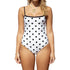 Dot Print Spaghetti Strap Swimsuit - MiamiTeenyWeenyBikini.Com