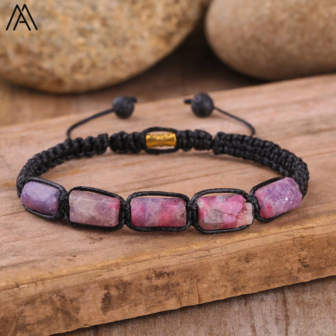 Natural Tourmaline Woven Bracelet