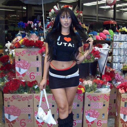 I Love Putas Cropped Top - MiamiTeenyWeenyBikini.Com