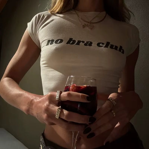 No Bra Club Crop Top