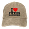 I Love Titties And Beer Denim Baseball Cap - MiamiTeenyWeenyBikini.Com