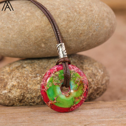 Natural Amethyst Lapis Tiger Eye Stone Pendant