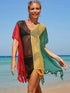 Rainbow Crochet Beach Cover Up - MiamiTeenyWeenyBikini.Com