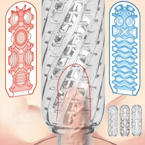 Transparent Silicone Male Masturbation Cup - MiamiTeenyWeenyBikini.Com
