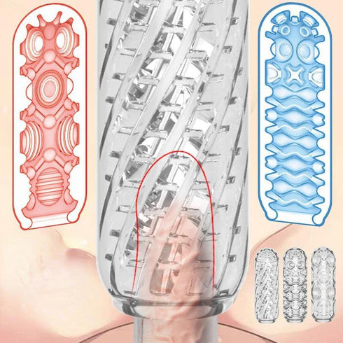 Transparent Silicone Male Masturbation Cup - MiamiTeenyWeenyBikini.Com