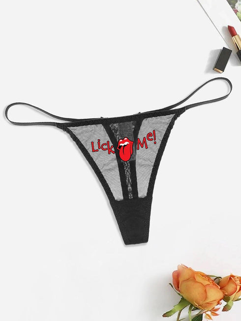 Lick Me Mesh Panties - MiamiTeenyWeenyBikini.Com