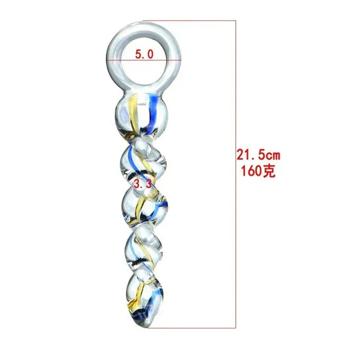 Glass Spiral Anal Plug - MiamiTeenyWeenyBikini.Com