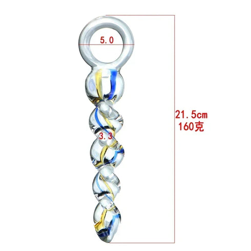 Glass Spiral Anal Plug - MiamiTeenyWeenyBikini.Com