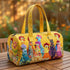 GF Funny Art Chicken Print Quilted Duffle Bag Bohemian Style 2026 Personalized Custom Travel Tote Women Men Weekender Bag - MiamiTeenyWeenyBikini.Com