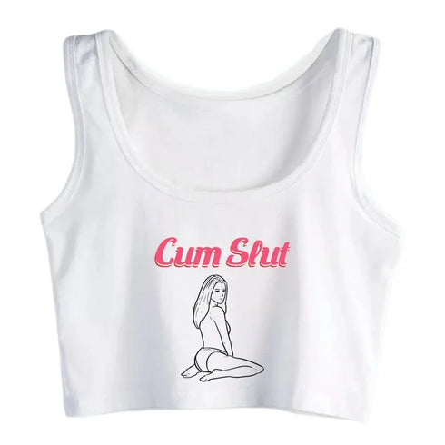 Cum Slut Crop Top - MiamiTeenyWeenyBikini.Com