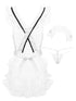 French Maid Cosplay Aprons Panties Set - MiamiTeenyWeenyBikini.Com