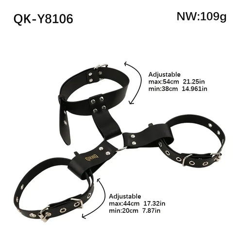 PU Leather Bra Adjustable Breast Binder - MiamiTeenyWeenyBikini.Com