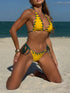 Patchwork Drawstring Bikini Set