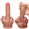 Middle Finger Suction Cup Dildo - MiamiTeenyWeenyBikini.Com