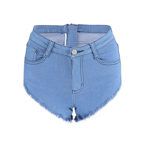 Tight Zipper Denim Shorts