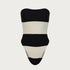 Stripe Strapless One Piece Swimsuit - MiamiTeenyWeenyBikini.Com
