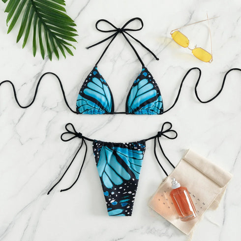 Micro Butterfly Print Bikini - MiamiTeenyWeenyBikini.Com