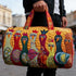 GF Funny Art Chicken Print Quilted Duffle Bag Bohemian Style 2026 Personalized Custom Travel Tote Women Men Weekender Bag - MiamiTeenyWeenyBikini.Com