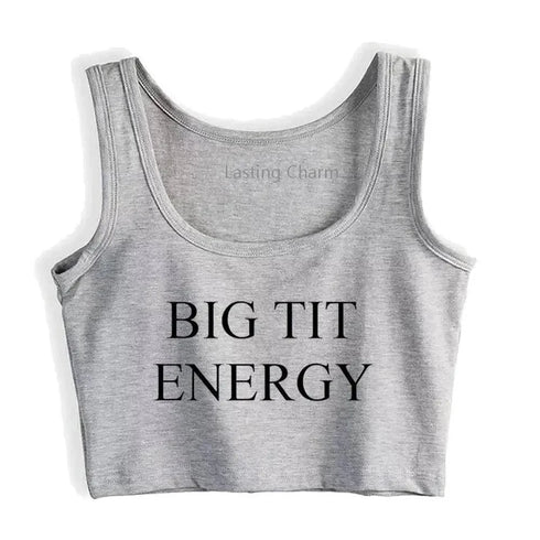 Big Tit Energy Crop Top - MiamiTeenyWeenyBikini.Com