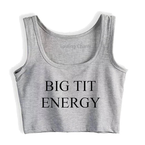 Big Tit Energy Crop Top - MiamiTeenyWeenyBikini.Com