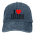 I Love Titties And Beer Denim Baseball Cap - MiamiTeenyWeenyBikini.Com