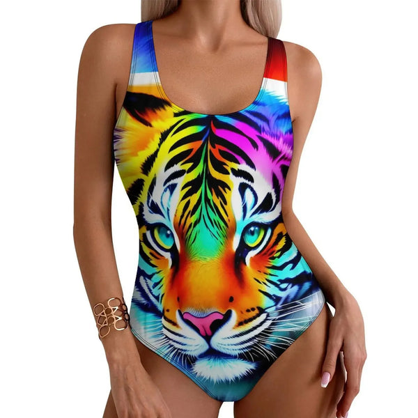 Caspian Tiger One-Piece Swimwear - MiamiTeenyWeenyBikini.Com