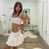 Low Rise Mini Skirt and Crop Top Set - MiamiTeenyWeenyBikini.Com