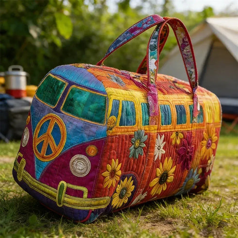 Men's 2026 Camping Trailer Quilted Duffle Bag – Unisex Weekender & Travel Handbag - MiamiTeenyWeenyBikini.Com.