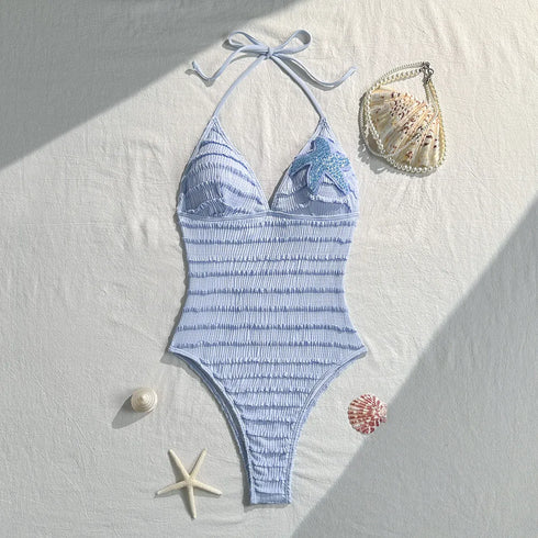 Sequin Starfish One Piece Swimsuit - MiamiTeenyWeenyBikini.Com