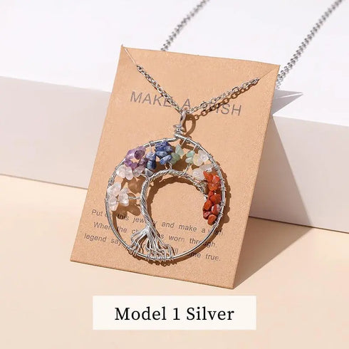 7 Chakras Tree Of Life Pendant - MiamiTeenyWeenyBikini.Com