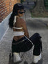 Sleeveless Bandage Halter Tank Top - MiamiTeenyWeenyBikini.Com