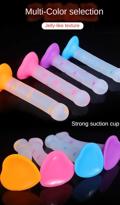 Jelly Glow Silicone Dildos - MiamiTeenyWeenyBikini.Com