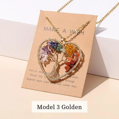7 Chakras Tree Of Life Pendant - MiamiTeenyWeenyBikini.Com