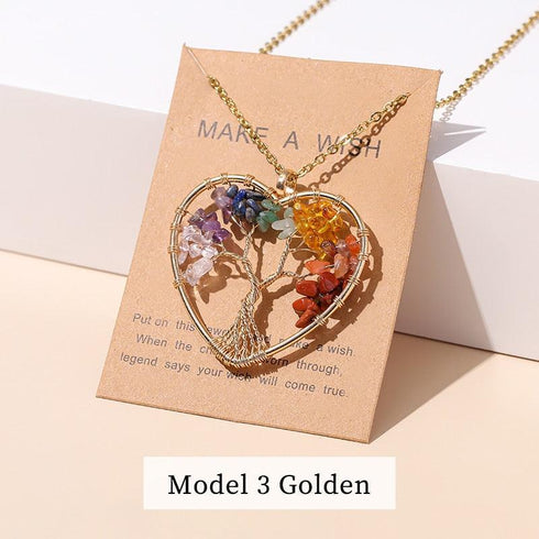 7 Chakras Tree Of Life Pendant - MiamiTeenyWeenyBikini.Com