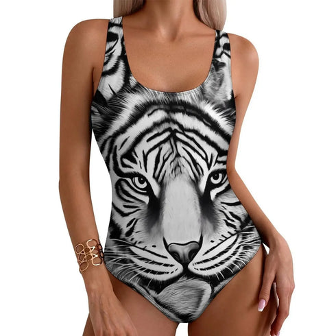 Caspian Tiger One-Piece Swimwear - MiamiTeenyWeenyBikini.Com