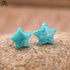 Natural Stone Star Stud Earrings