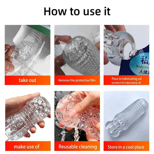 Men's Transparent Masturbation Cup - MiamiTeenyWeenyBikini.Com
