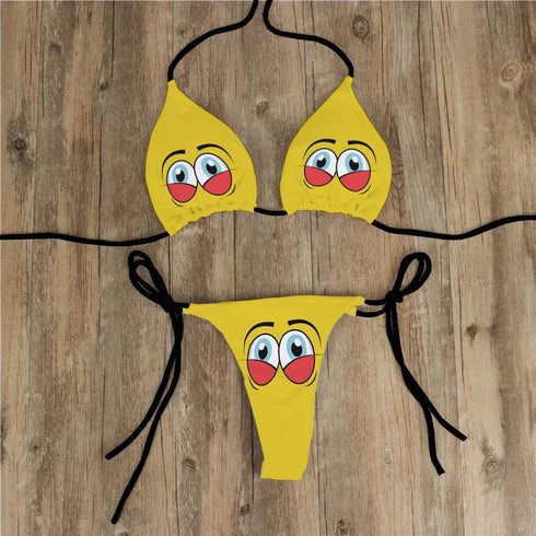 Funny Face Bikini Set