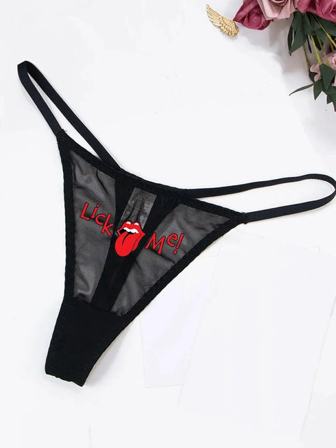 Lick Me Mesh Panties - MiamiTeenyWeenyBikini.Com