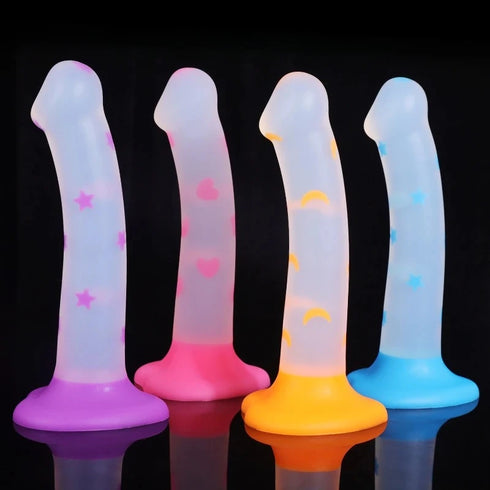 Jelly Glow Silicone Dildos - MiamiTeenyWeenyBikini.Com