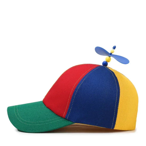 Rainbow Bamboo Dragonfly Propeller Baseball Cap - MiamiTeenyWeenyBikini.Com