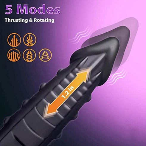 Black Thrusting Vibrator W/ Suction Cup