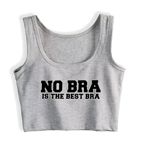 No Bra Is The Best Bra Crop Top - MiamiTeenyWeenyBikini.Com