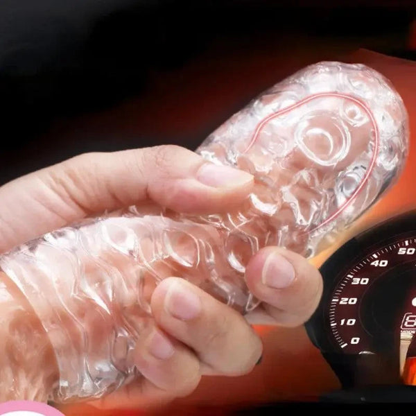 Transparent Silicone Male Masturbation Cup - MiamiTeenyWeenyBikini.Com