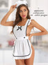 French Maid Cosplay Aprons Panties Set - MiamiTeenyWeenyBikini.Com